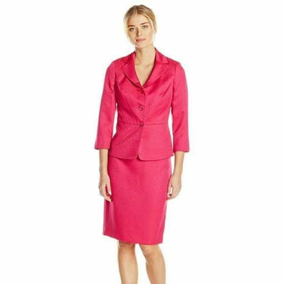Le Suit Other - Le Suit Skirt Suit Orchid Pink Sz10 NWT